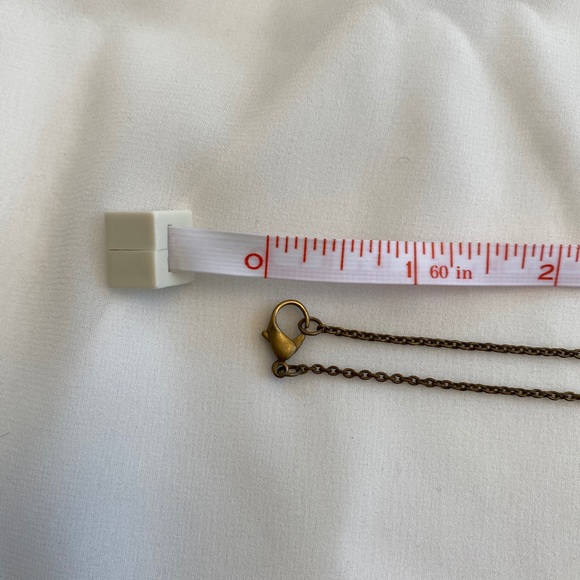 4/$25- Brass Tone Double Circle Necklace Jewelry - Picture 6 of 9